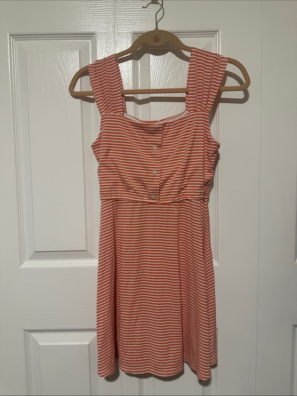Copper KeySleeveless Orange Stripe Summer Dress